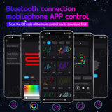  ambiance with the Vegeting Universal Car Ambient Lights LED Interior RGB Symphony Lamp. Control it with a remote or the app.