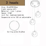Nordic Creative Round Glass LED Chandelier Applicable To Stair Decoration Decoration Maison Home Decor Interior Lighting