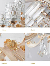 2025 New European Style Crystal Living Room Ceiling Chandelier Modern Light Luxury High-class Dining Room Pendant Lustre Fixture