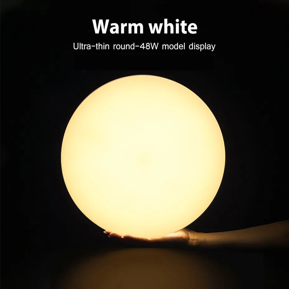 Round Led Ceiling Lamp 48W 24W 18W LED Ceiling Light for Living Room Kitchen Bedroom Lighting
