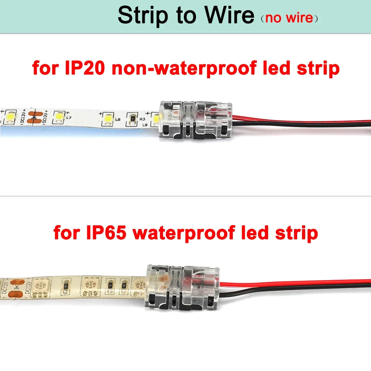 2/3/4/5/6 Pin LED Strip Connectors Waterproof LED Connector Terminal For 8mm 10mm LED Strip Light WS2811 WS2812B LED Strip