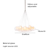 Italian Designer Glass Ball Pendant Light Dimmable Home Decoration Dining Room Pendant Lamp Round Large Stairwell Light Fixture