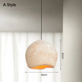 Japanese Wabi-Sabi Pendant Light - E27 LED Ceiling Lamp for Bedroom (3000K)