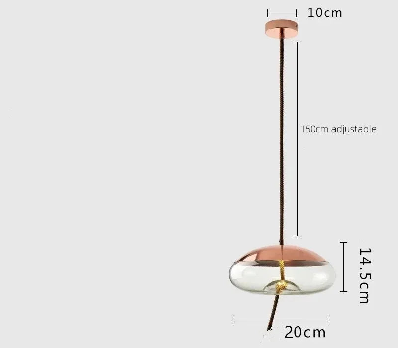Nordic Style Designer Postmodern Luxury Glass Single Head Pendant Lamp Creative Art Bar Dining Lighting Fixture