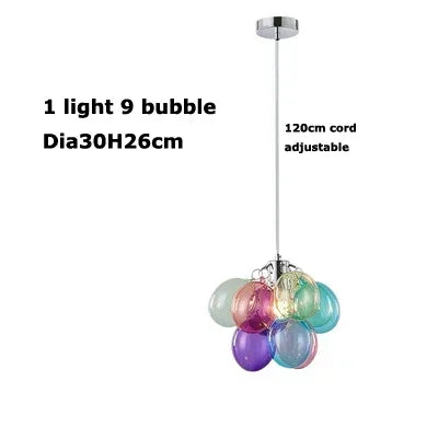 Modern Colorful Glass Ball Chandeliers For Living Bedroom Pendant Lamp Lustres Para Sala De Jantar Hanging