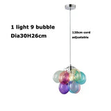 Modern Colorful Glass Ball Chandeliers For Living Bedroom Pendant Lamp Lustres Para Sala De Jantar Hanging