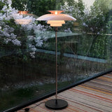 Nordic Floor Lamp Metal and Glass Lampshade Stand Light with Replacement E27 Bulb
