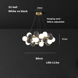 2026 Modern Glass Bubble Chandelier - Dimmable Art Deco Hanging Lamp