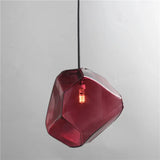 Simple Stone Glass Pendant Light Colorful Indoor G4 LED Lamp The Restaurant Dining Room Bar Cafe Shop Lighting Fixture AC110-265