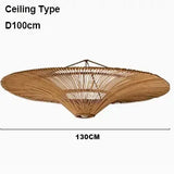 Japanese retro Wabi sabi pendant lamp restaurant Southeast Asian handmade rattan lamp home decoration living room bedroom lamp
