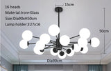Modern Glass led Chandelier Lighting Ceiling Chandeliers Light For Dining Living Room Bedroom Kitchen Indoor Lustre Fixture Lamp
