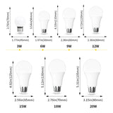 10PCS AC220V Led Bulb Lamps E27 E14 B22 Light Power 3W-20W No strobe 3000K 4000K 6000K Table lamp Nightstand Light Bulb