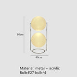 Nordic Designer Acrylic Ball Floor Lamp Electroplated Chrome Living Room Corner Atmosphere Reading Light LED Standing Lighting