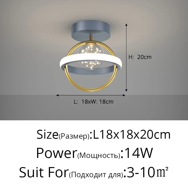Mini Aisle LED Chandelier For Porch Corridor Hallway Lamps Star Decoration Kitchen Gallery Bedroom Villa Office Indoor Lights