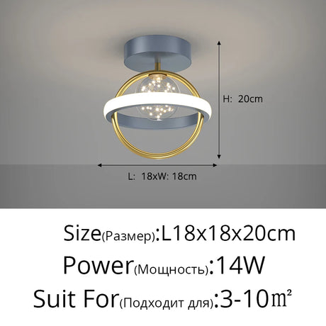 Mini Aisle LED Chandelier For Porch Corridor Hallway Lamps Star Decoration Kitchen Gallery Bedroom Villa Office Indoor Lights