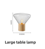 Designer Table Lamp Nordic Minimalist Glass Bottle Floor Lamp Wood Bedside Lamp Design Luminaires for Home Soft Living Room