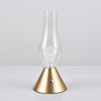 Retro table lamp LED glass night light rechargeable bedroom bedside desk light bar restaurant atmosphere light