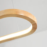 Nordic Lamp Solid Wood Pendant Lights Restaurant Chandelier Simple LED Light Bar Dining Room Long Strip Lamps Lighting Fixture