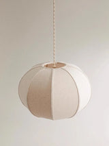 Japanese Wabi-Sabi Linen Fabric Pendant Light - Nordic Medieval Lantern Chandelier Hanging Ceiling Lamp Fixture for Living Room, Restaurant & Homestay Decor