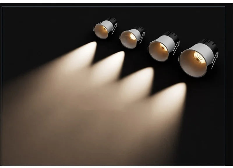 Mini Anti-glare LED COB Spotlight 3W 5W 7W 10W 12W 15W Dimmable LED Downlight 18W 110V 220V Ceiling lamp For Indoor lighting