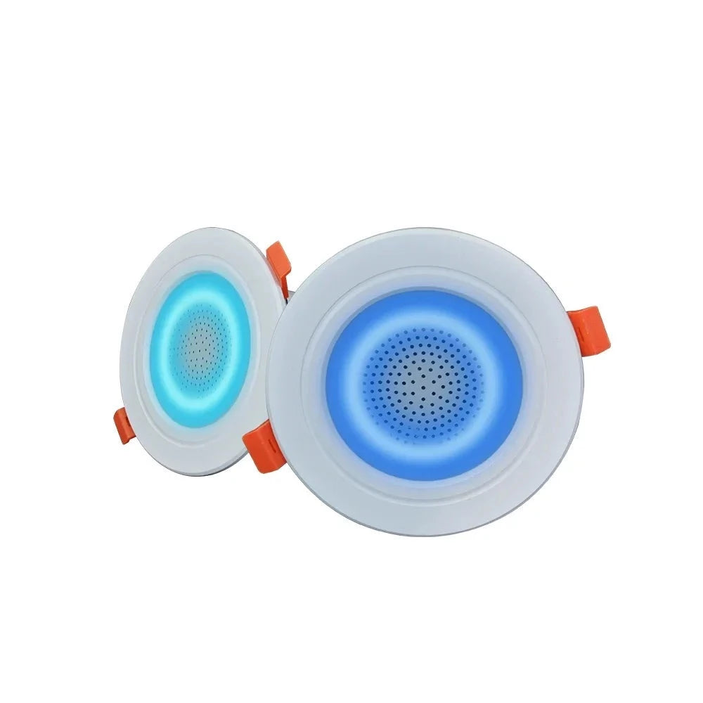 2.5 Inch LED Mini Bluetooth LED Light Ceiling Speaker In-ceiling Speaker Downlight Colorful Ceiling Dimmable Music Lamp Speakers