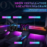 18-in-1 RGB Symphony LED Car Ambient Lighting - Bluetooth App Control Kit