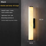 Nordic Lamps Long Stripes Minimalist All Copper Marble Wall Lamp Modern Lighting Luxury Living Room Bedroom Home Decor LED