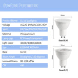 3pcs AC220V 120V No Flicker GU10 Spot lights 5W 6W 7W 8W 9W LED Bulb GU10 Replace 50w halogen lamp for home Lighting derection