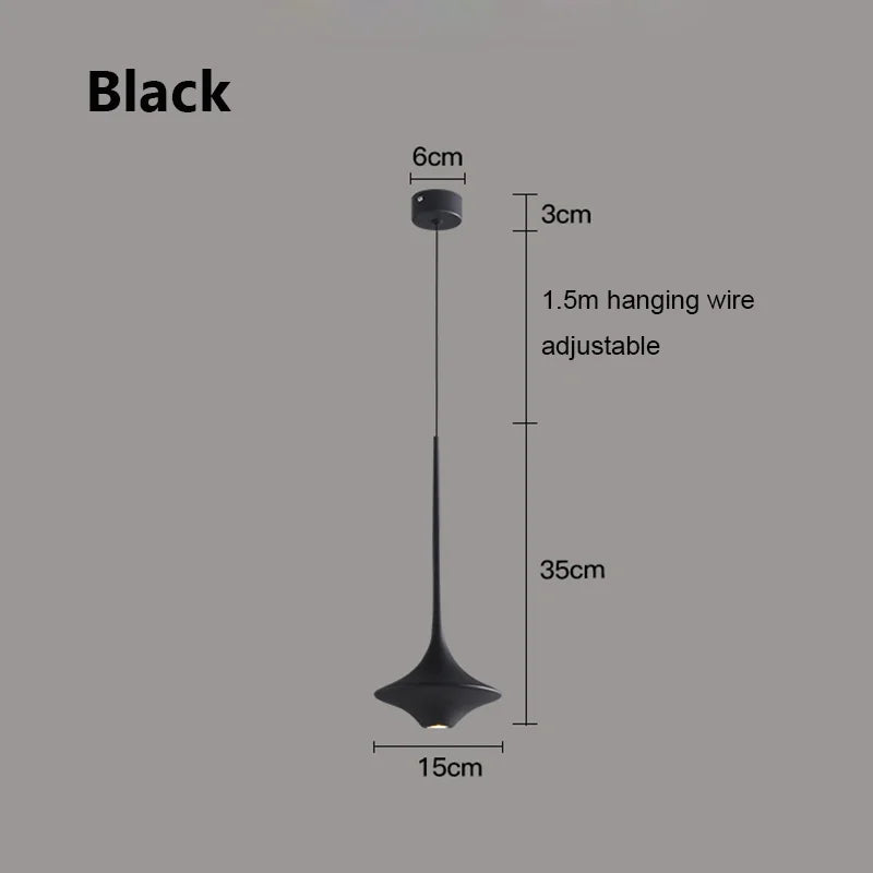 Bedroom Bedside Small Chandelier Modern Simplicity Nordic Table Bar LED Lamp Designer White Black Blue Restaurant Pendant Lights