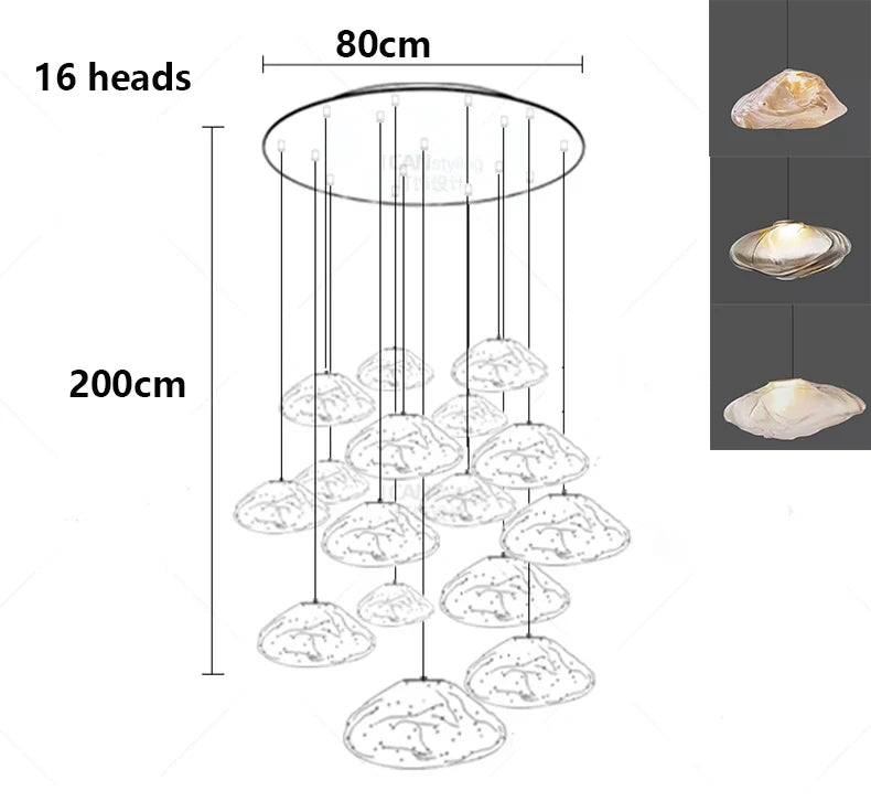 Modern home decoration led light, stair chandelier, living room hanging light, dining room chandelier, indoor lighting