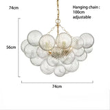 Minimalist Glass Pendant Light Modern Ball Chandelier for Living Dining Room Restaurant Home Decor Indoor Lighting Hanging Lamp