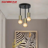 E27 Bulb Modern LED Ceiling Light Black - Energy Saving, Living Room, Bedroom, Kitchen, Easy Installation, Bulb