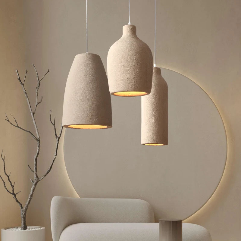Japanese style Wabi Sabi style pendant light, living room dining room light, modern minimalist bar designer pendant light
