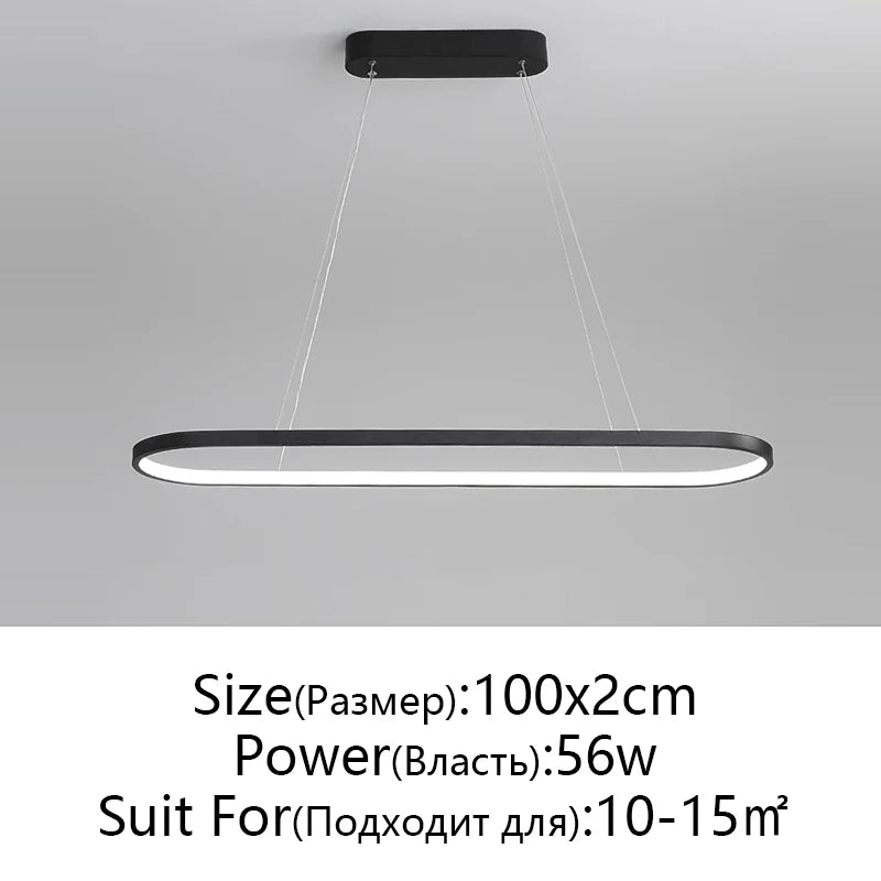 Modern LED Pendant Light Minimalism Line Lamp For Living Room Dining Room Bedroom Hanging Chandelier Home Decoration Lighting