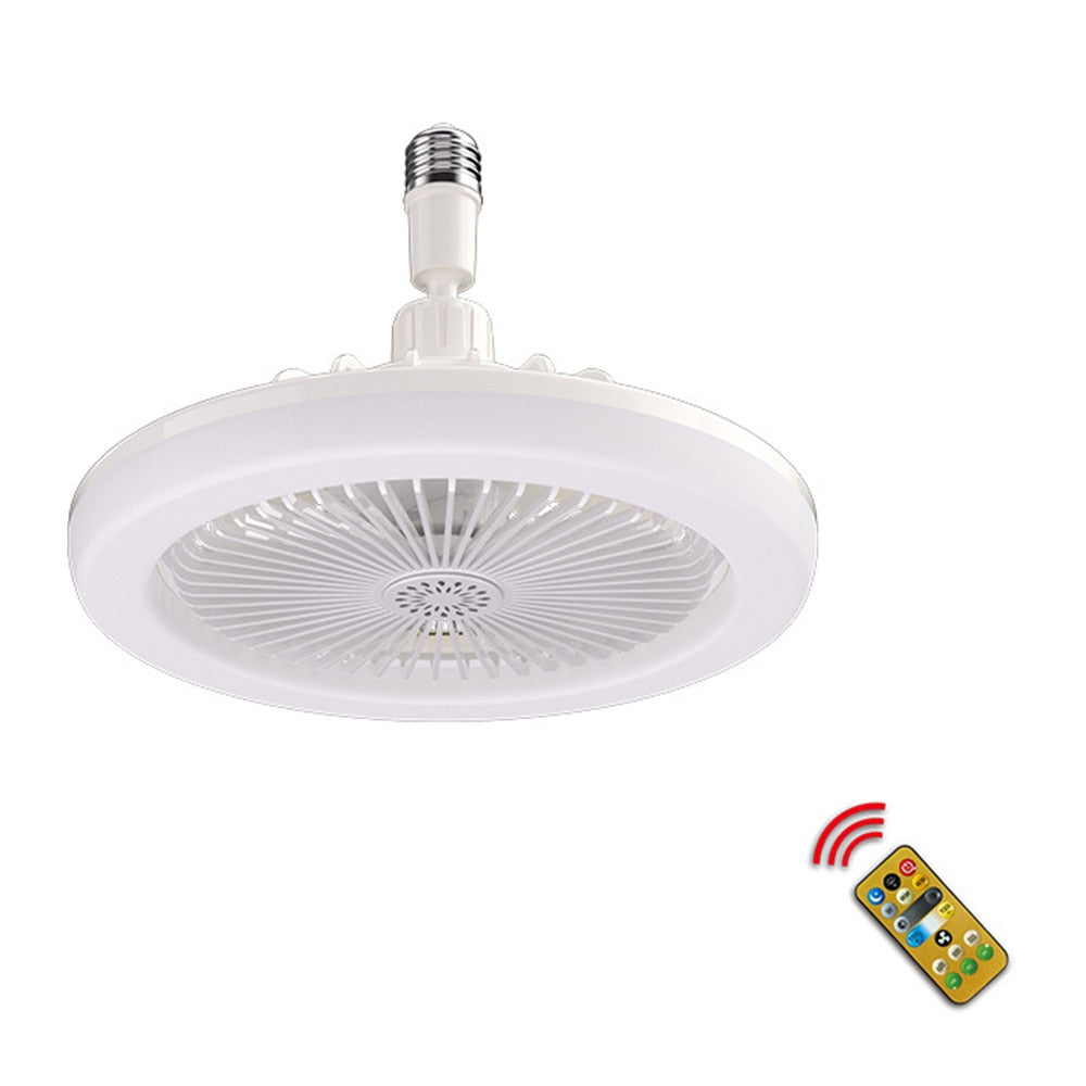 E27 LED Ceiling Fan Lamp 3-Gear Speed Cooling Fan Remote Control Fan Light Dimmable Ceiling Light Electric Fan Ventilator Lamp