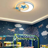 Moon Star Led Ceiling Light Kid Room Light Fixture Baby Room Light Girl Lamp Kid Room Ceiling Lamp For Children Bedroom Lighting