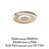Rose Gold LED Ceiling Light - Modern Circular Dimmable Flush Mount Lamp