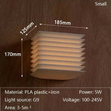 Japanese retro wall lamp square bedroom Wabi Sabi Style wall light louvered living room staircase Corridor decor Indoor Lighting