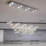 French Dining Room Crystal Led Pendant Lights Modern Luxury Bar Hanging Lamp Home Decor Led Suspend Light Led Luminarias