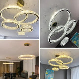 Modern Gold Luxury Crystal LED indoor Chandelier Bedroom Living Room Hotel Villa Pendant Lamp Restaurant Decor Lighting Dimmable