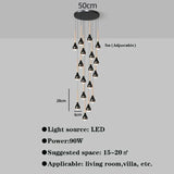 Modern Chandeliers For Staircase Living Room Pendant Lights LED  Lamp Villa Exhibition Hall Loft Long Hanging Lamp Light Fixture