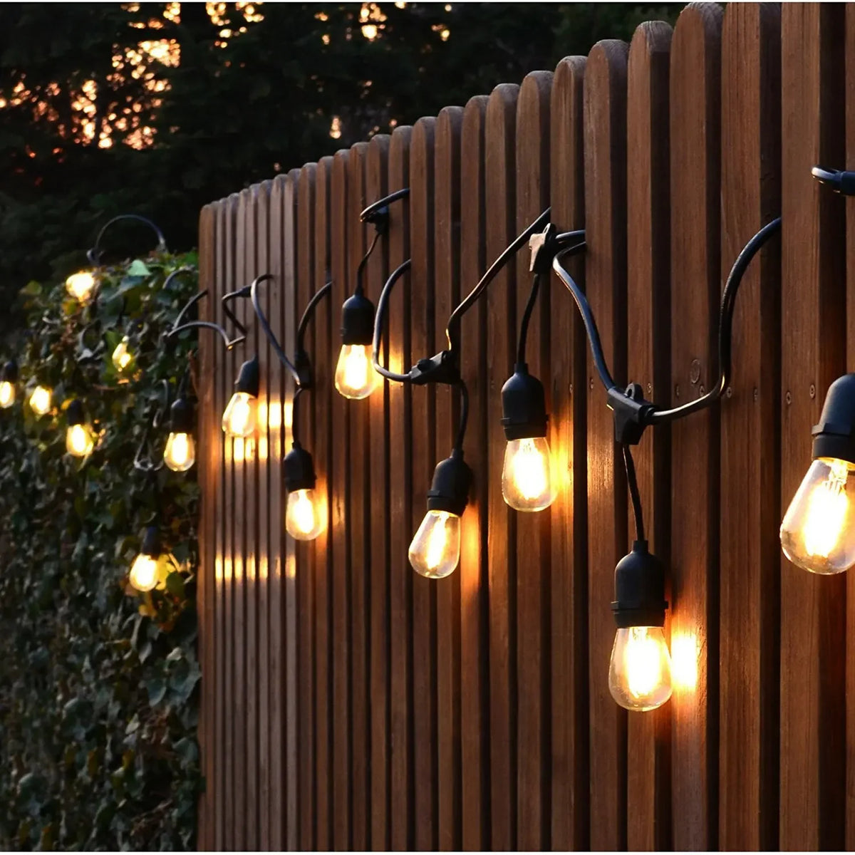 10 Big Lights Connectable Commercial Grade Waterproof Outdoor Festoon LED String Lights Decoration For Garden Holiday Wedding