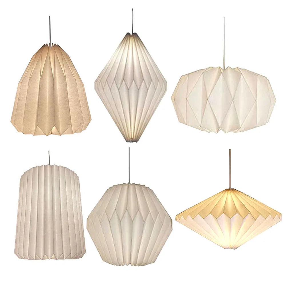Chandelier Lamp Shade Nordic Style Folding Pendant Light Shade Creative Decorative Light Cover Home Art Decoration