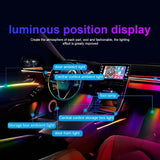 18 / 22 In 1 Streamer Car Ambient Lights RGB 213 64 Color LED Interior Rainbow Acrylic Strip Symphony Remote Atmosphere Lamp Kit