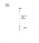 2026 Trendy Pearl Necklace Design LED Dimmable Chandelier Balls Staircase 6 m Long Suspension Luminaire Lampen For Living Room