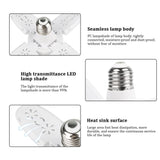 E27 LED Bulb Fan Blade 4+1 Leaf Lamp AC165-265V 28W Foldable Led Light Bulb Deformable Lampada Home Ceiling Light Garage Light
