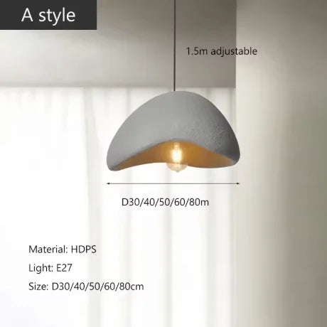 Wabi-Sabi E27 Pendant Light - Nordic Modern Chandelier for Dining Room & Cafe
