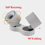 Folding Surface Mount LED Downlight - 7W to 48W High-Power Ceiling Spot