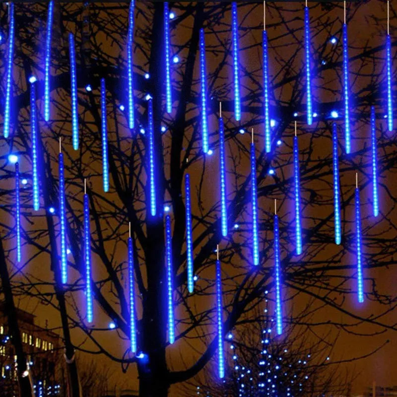 Meteor Shower Rain LED Fairy String Lights Festoon Street Garland Christmas Decorations for Home Outdoor Wedding New Year Decors