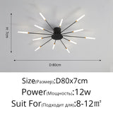 2023 Modern Led Ceiling Chandelier Lamp for Living Dining Room Nordic Creative Bedroom Hall Hanging Ceiling Light Fireworks Lamp